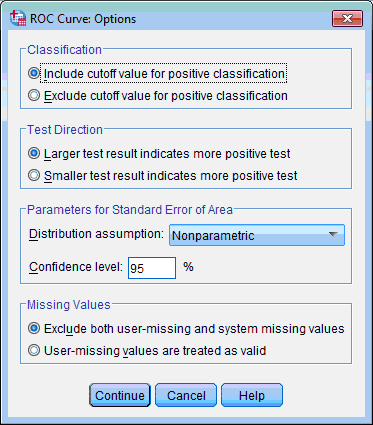 Options dialog box Options